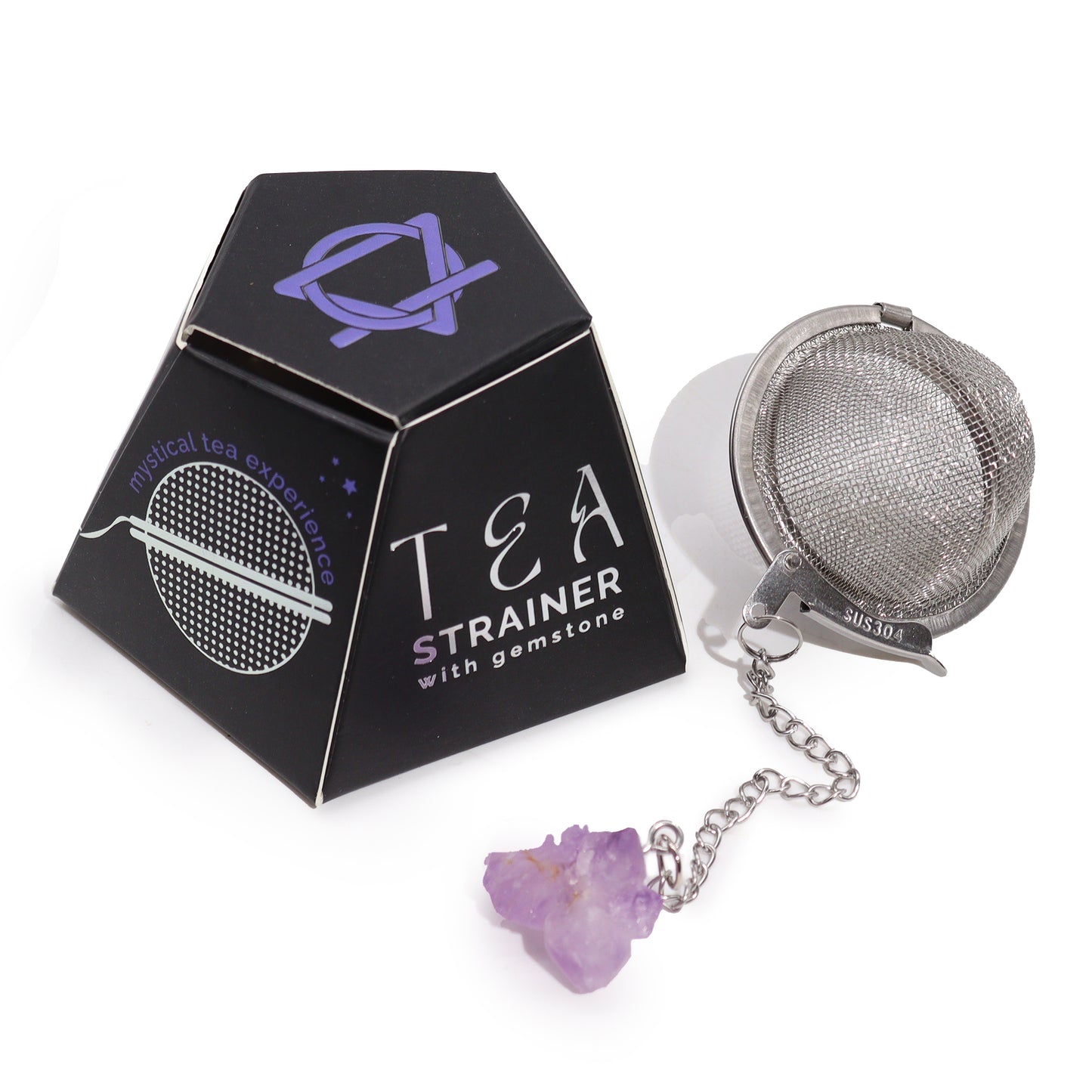 amethyst tea strainer infuser