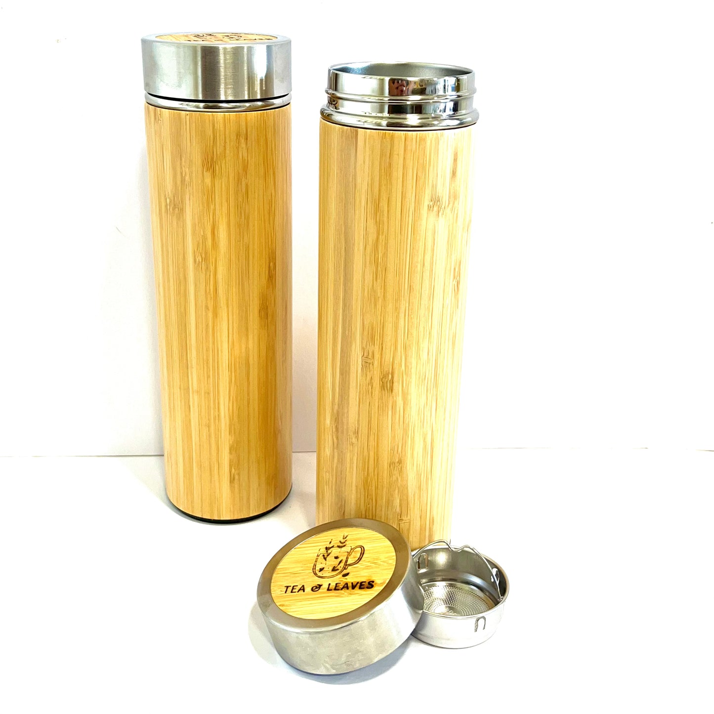 bamboo tea infuser travel mug thermal