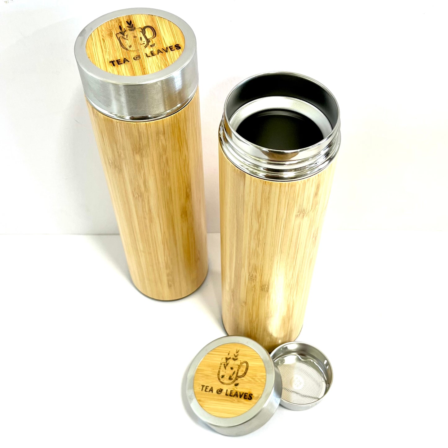 bamboo tea infuser travel mug thermal