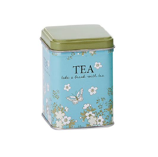 Tea Caddy - Blooming Blue