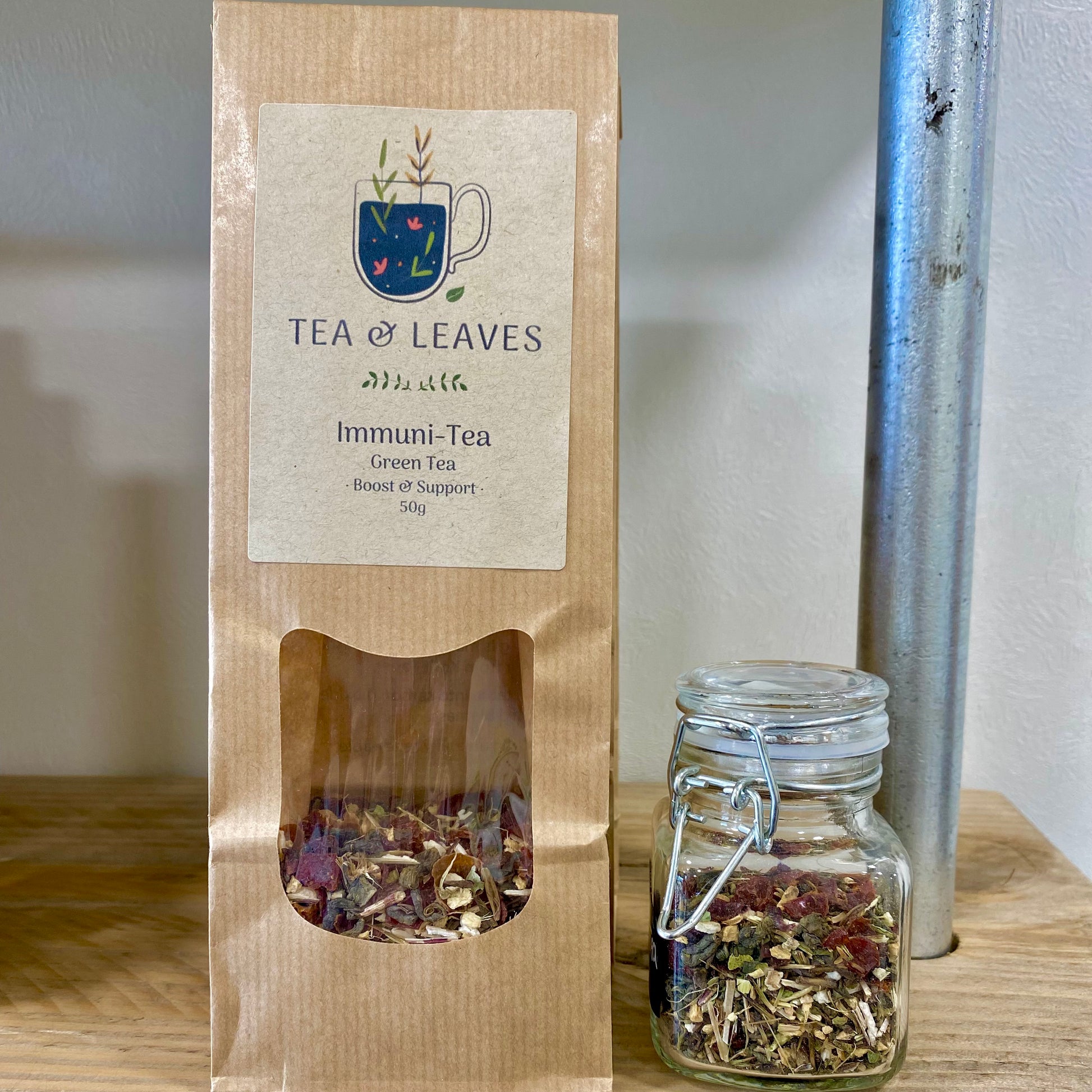 immune tea herbal infusion health cold flu newquay tea and leaves cornwall eco kraft bag